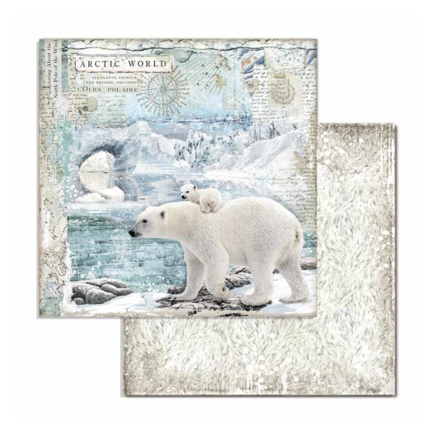 Bloczek papierów do scrapbookingu - 10 arkuszy  30x30 cm ARCTIC ANTARCTIC