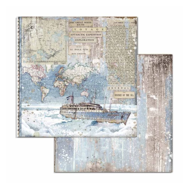 Bloczek papierów do scrapbookingu - 10 arkuszy  30x30 cm ARCTIC ANTARCTIC