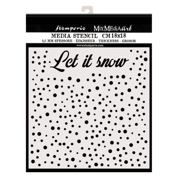 SZABLON 3D 18x18 cm CHRISTMAS LET IT SNOW