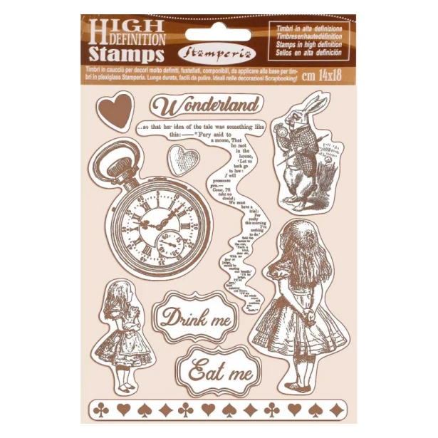 STEMPEL KAUCZUKOWY 14x18 cm ALICE IN WONDERLAND