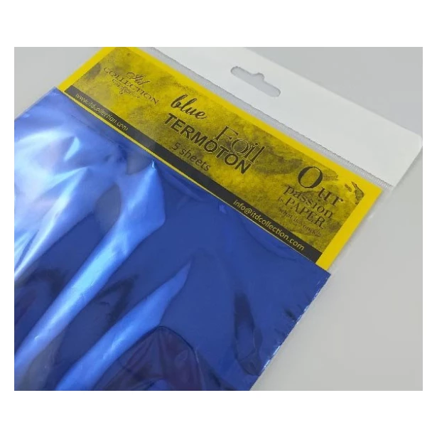 Folia metaliczna termoton - niebieska 5 sztuk