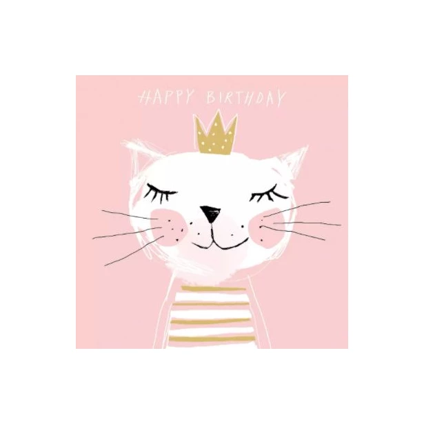Serwetka - Kot, Happy Birthday, urodziny