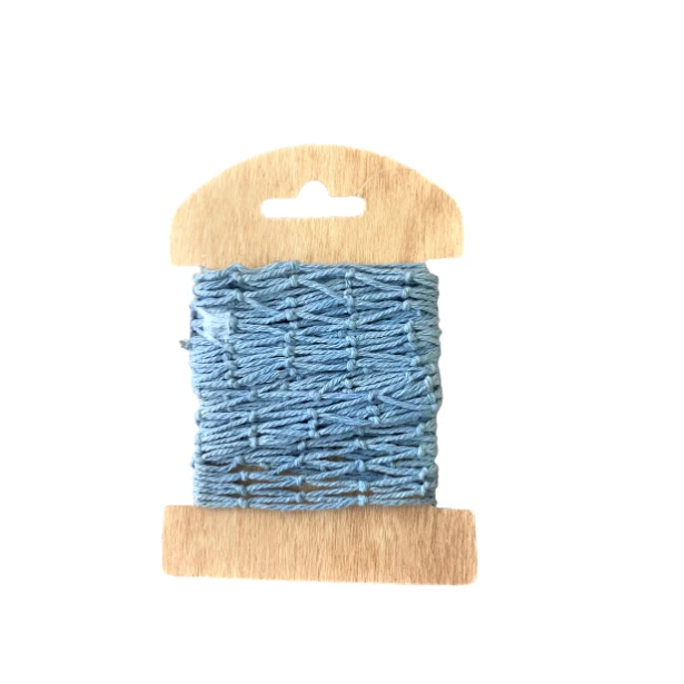 Ozdobna sieć rybacka 7cm szerokości - 1 metr NIEBIESKA