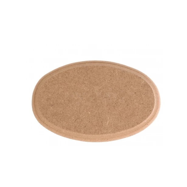 Plakietka MDF owalna z frezem - 10x6,6cm