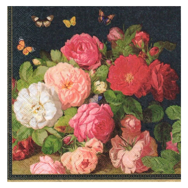 Serwetka - Kwiaty, róże