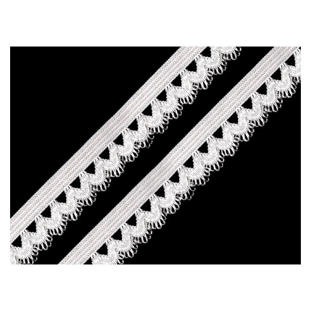 Koronka bawełniana elastyczna biała szerokość 17mm - 2metry