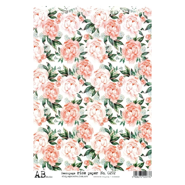 Papier ryżowy A4 - Róże