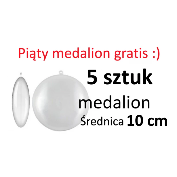 Medalion z plexi - 10 cm - 5 SZTUK