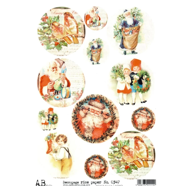 Papier ryżowy A4 - Boże Narodzenie, Świąteczne obrazki