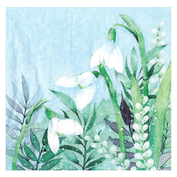 Serwetka - Krokusy, kwiaty