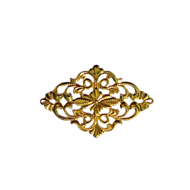 Metalowe narożniki, element dekoracyjny 6,2x4cm - 4 sztuki ZŁOTO