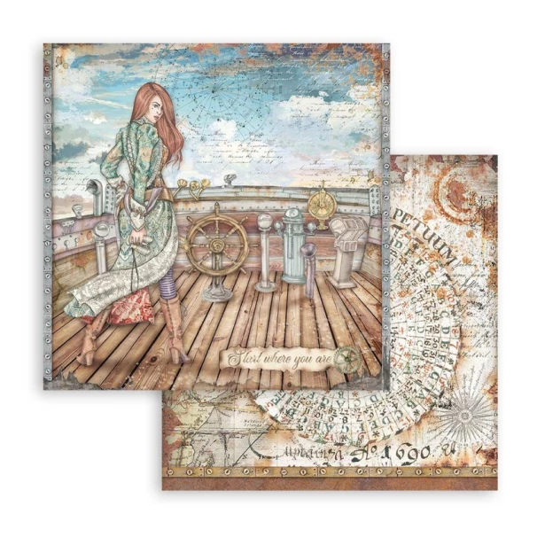 Bloczek papierów do scrapbookingu - 10 ARKUSZY 30x30cm LADY VAGABOND LI