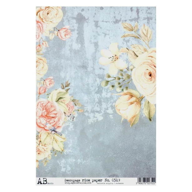 Papier ryżowy A4 - Kwiaty, Tło