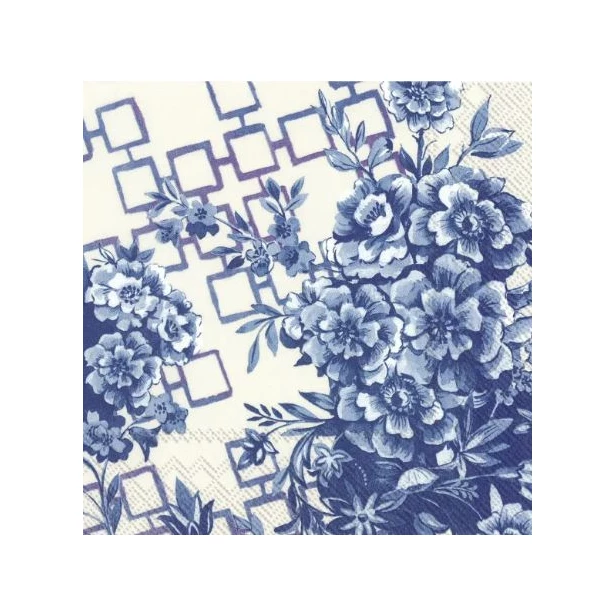 Serwetka - Niebieskie kwiaty