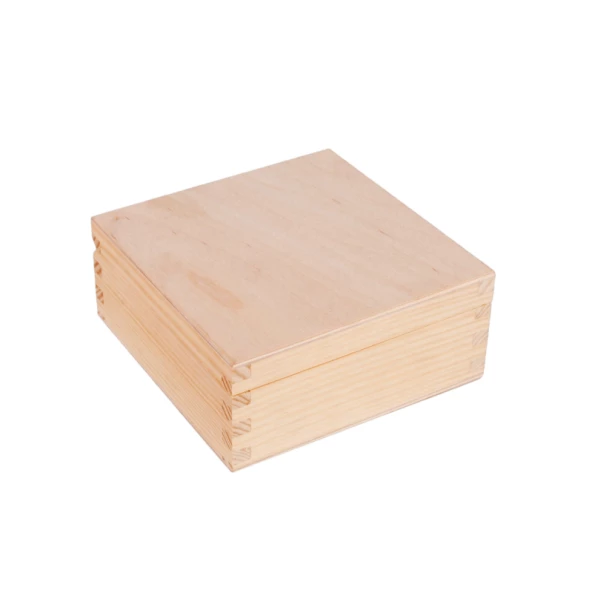 Drewniane pudełko  kwadratowe - 16x16x6cm