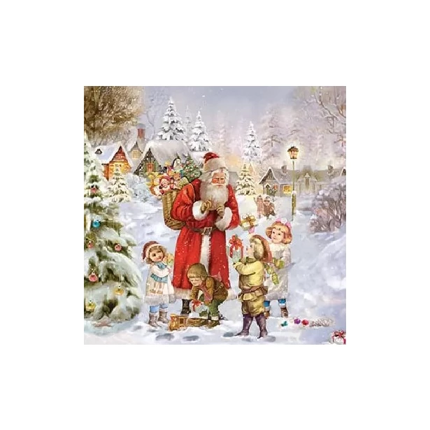 Serwetka - Święty Mikołaj, dzieci