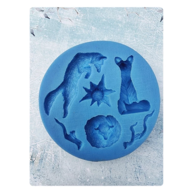 FOREMKA SILIKONOWA do decoupage lisek lis forma fi 10 cm