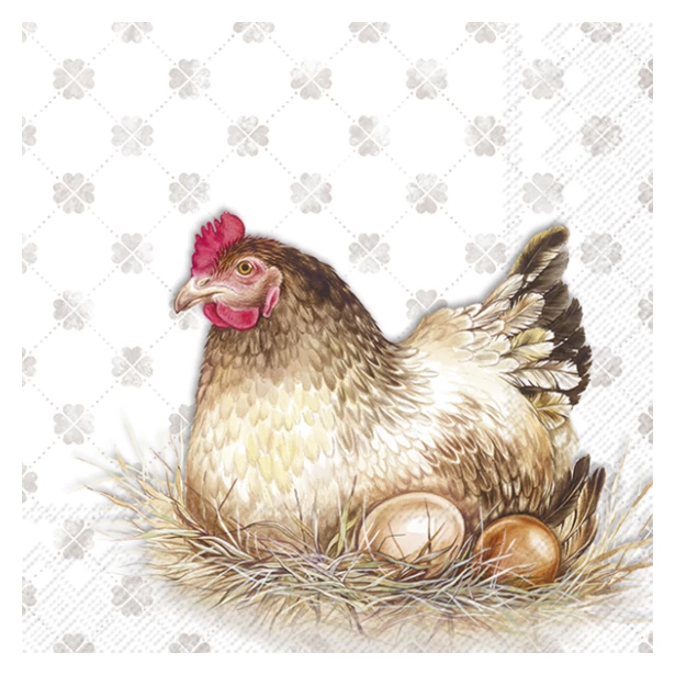 Serwetka mała -  Kura, Wielkanoc