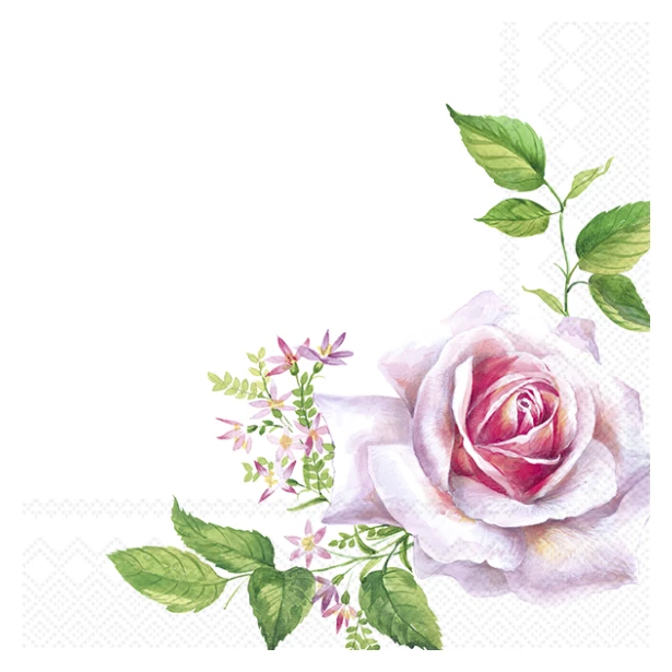 Serwetka - Róża, kwiaty