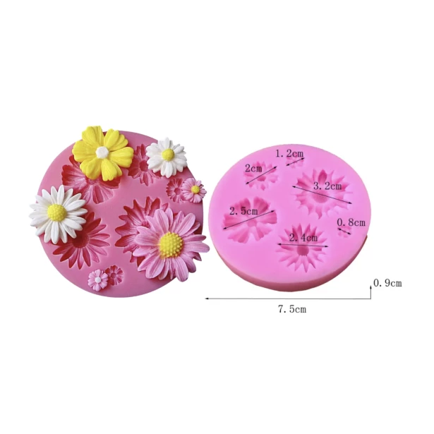FOREMKA SILIKONOWA kwiatki kwiaty kwiatuszki 7,5 cm