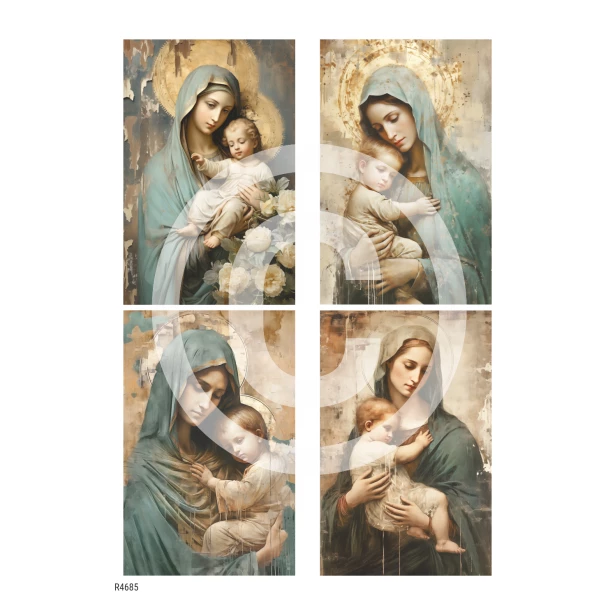 PAPIER RYŻOWY A4 - Maryja, Matka Boska, Jezus
