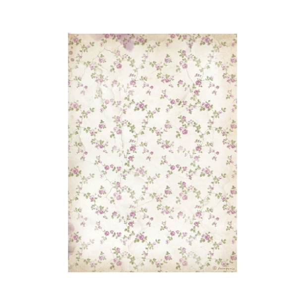 Papier ryżowy A4 - LAVENDER TŁO KWIATKOWE