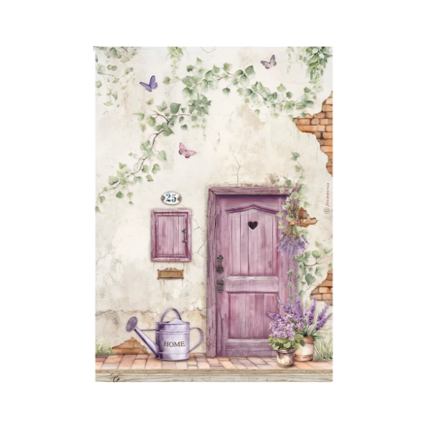 Papier ryżowy A4 - LAVENDER DRZWI