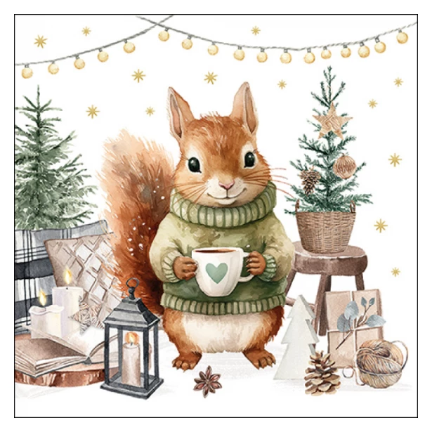 Serwetka - BOŻE NARODZENIE, WIEWIÓRKA