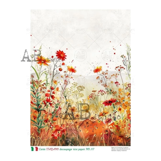 Papier ryżowy A4 - kwiaty