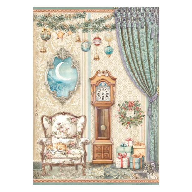 Papier ryżowy A4 - NUTCRACKER, ZEGAR, FOTEL