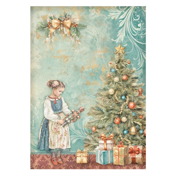 Papier ryżowy A4 - NUTCRACKER, CHOINKA