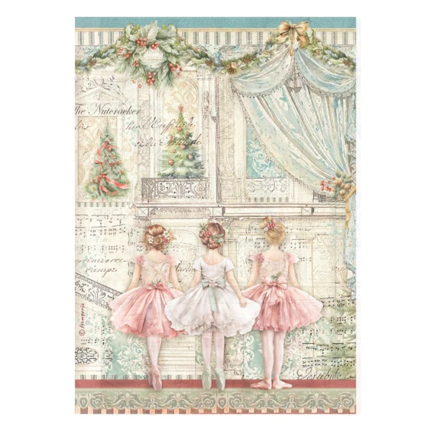 Papier ryżowy A4 - NUTCRACKER, BALET, DZIEWCZYNKI,