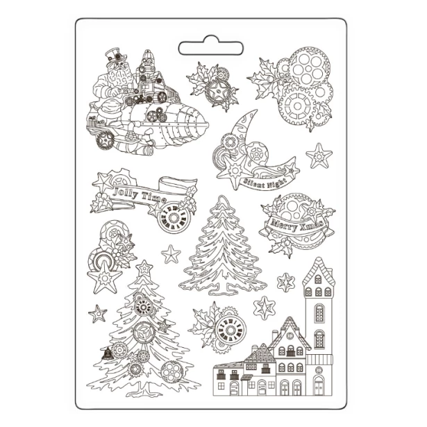 STAMPERIA FOREMKA DO ODLEWÓW 21x29,7cm GEAR UP, ŚWIĄTECZNE RÓŻNOŚCI, CHOIINKA
