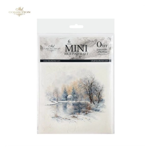 Zestaw papierów ryżowych 14,8x14,8cm  widok, widoczek, park