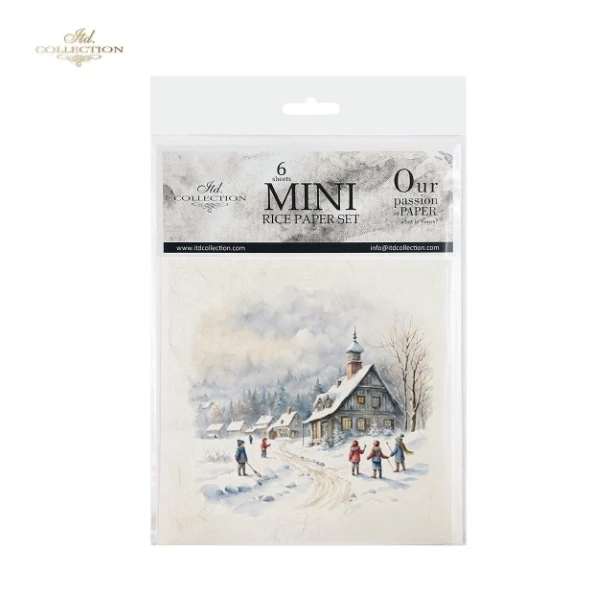 Zestaw papierów ryżowych 14,8x14,8cm  widok, widoczek