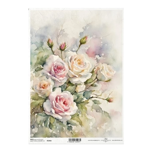 Papier ryżowy A4 - Kwiaty, róże