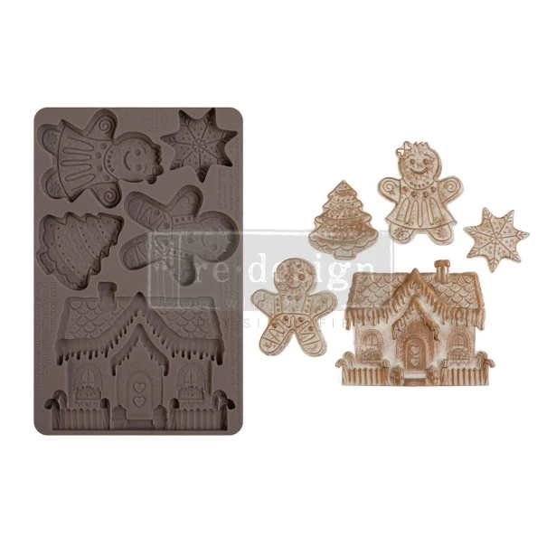 PRIMA-FOREMKA SILIKONOWA 20x13 FESTIVE GINGERBREAD TREATS, PIERNIKI