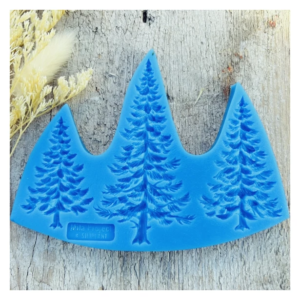 FOREMKA SILIKONOWA Świerki 10,3x4 cm