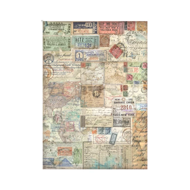 Papier ryżowy A4 - ART OF TRAVELLING BILETY