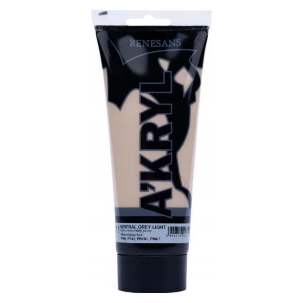 Farba akrylowa  satynowa 100ml - Szary Mineralny Jasny