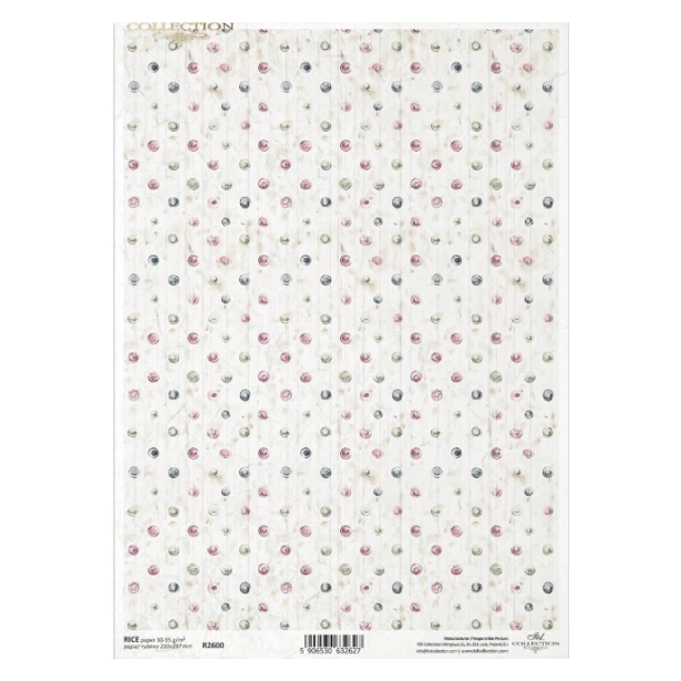 Papier ryżowy A4 - Tło, kropki