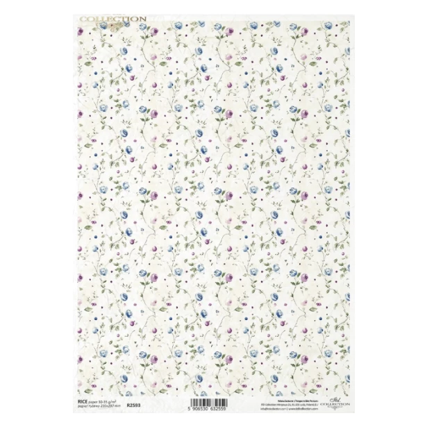 Papier ryżowy A4 - Tło, kwiaty