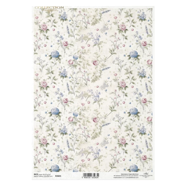 Papier ryżowy A4 - Tło, kwiaty