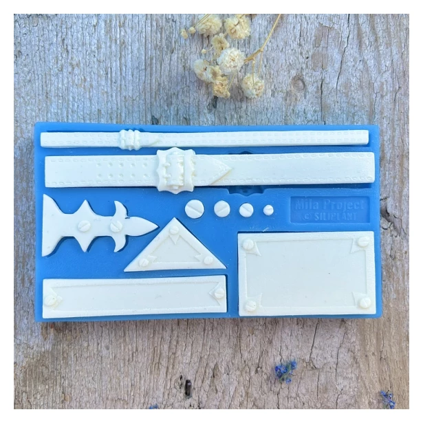 FOREMKA SILIKONOWA Paski i okucia 12,5x7cm