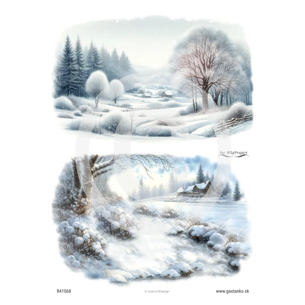 PAPIER RYŻOWY A4 - Boże Narodzenie,  widok