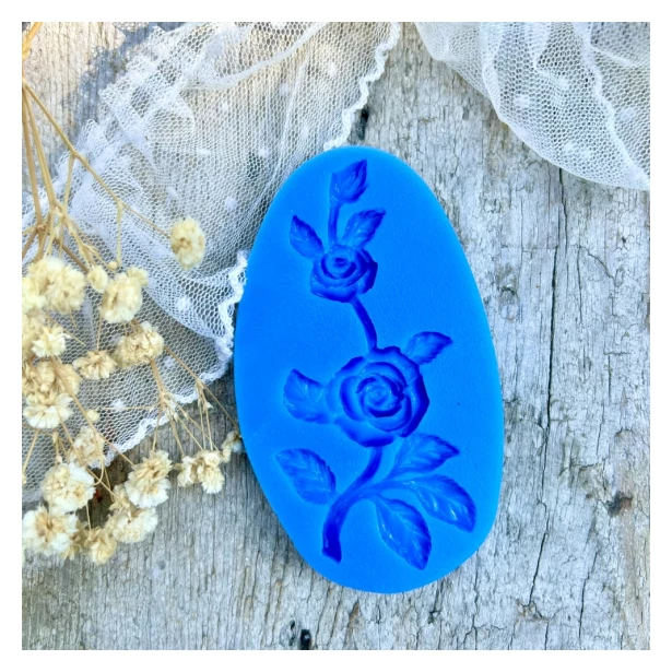 FOREMKA SILIKONOWA róża gałązka 9x5 cm