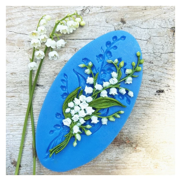 FOREMKA SILIKONOWA konwalie bukiet 14x7 cm