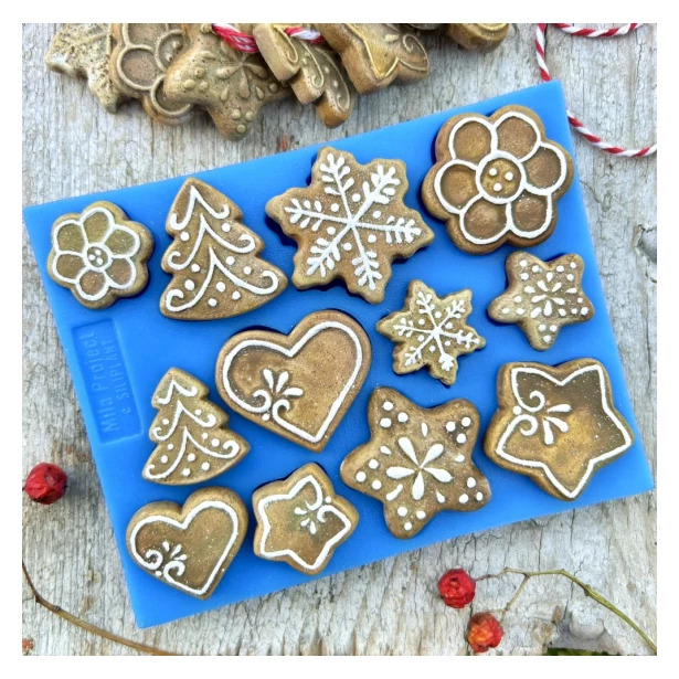 FOREMKA SILIKONOWA PIERNICZKI DEKOROWANE 9 x 11,5 cm