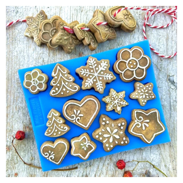 FOREMKA SILIKONOWA PIERNICZKI DEKOROWANE 9 x 11,5 cm