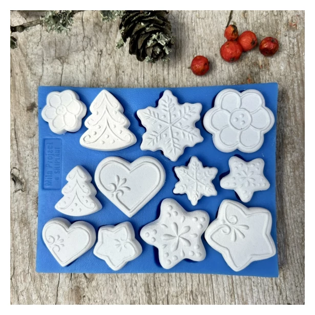 FOREMKA SILIKONOWA PIERNICZKI DEKOROWANE 9 x 11,5 cm